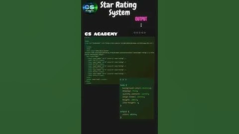star rating system using HTML and CSS