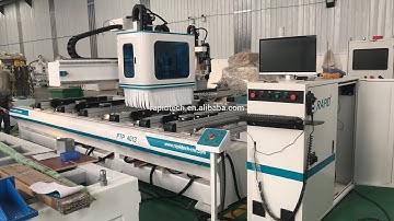 PTP CNC router for making solid wood door core, double sides processing at one time