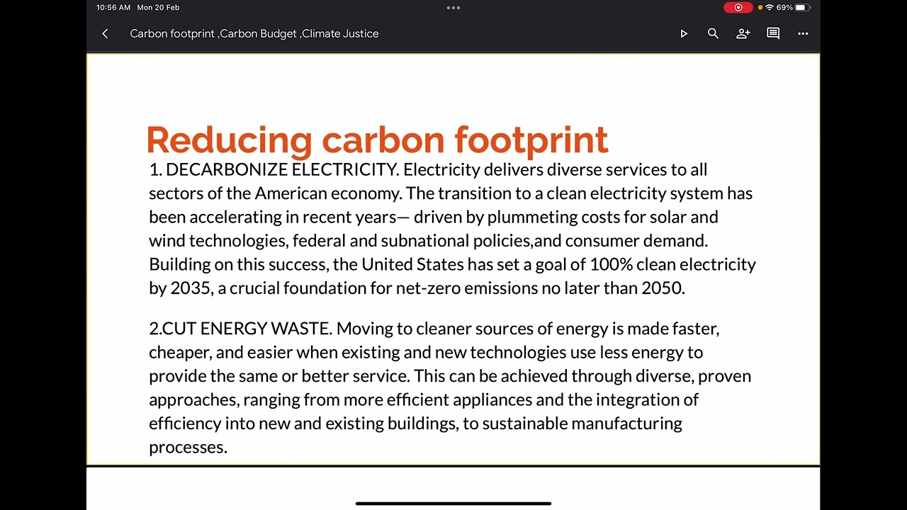 Reducing carbon footprint in United States