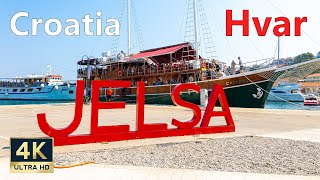Jelsa Hvar Croatia 🇭🇷 4K Walking Tour September 2021