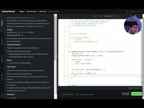Get Node Value | Data Structures | HackerRank Solutions
