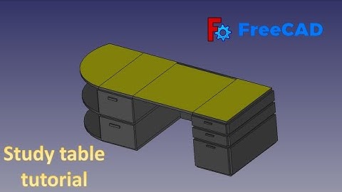 FreeCAD Tutorial : How to make a Study table in Freecad #freecad #3dmodel #3ddesign #cad