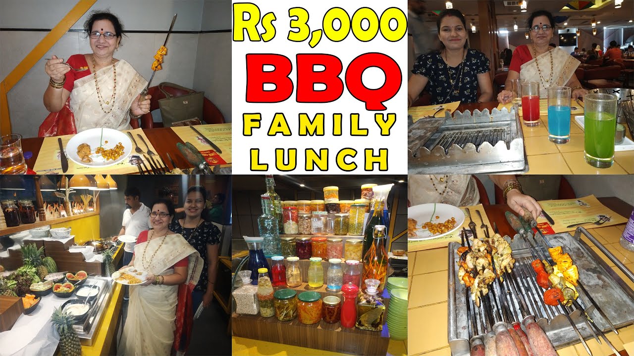 मम्मी आणि बायकोला घेऊन गेलो UNLIMITED Lunch जेवायला | Absolute BBq Unlimited Lunch | Shubhangi Keer