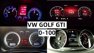 VW GOLF GTI TOP ACCELERATION 0-100kmh