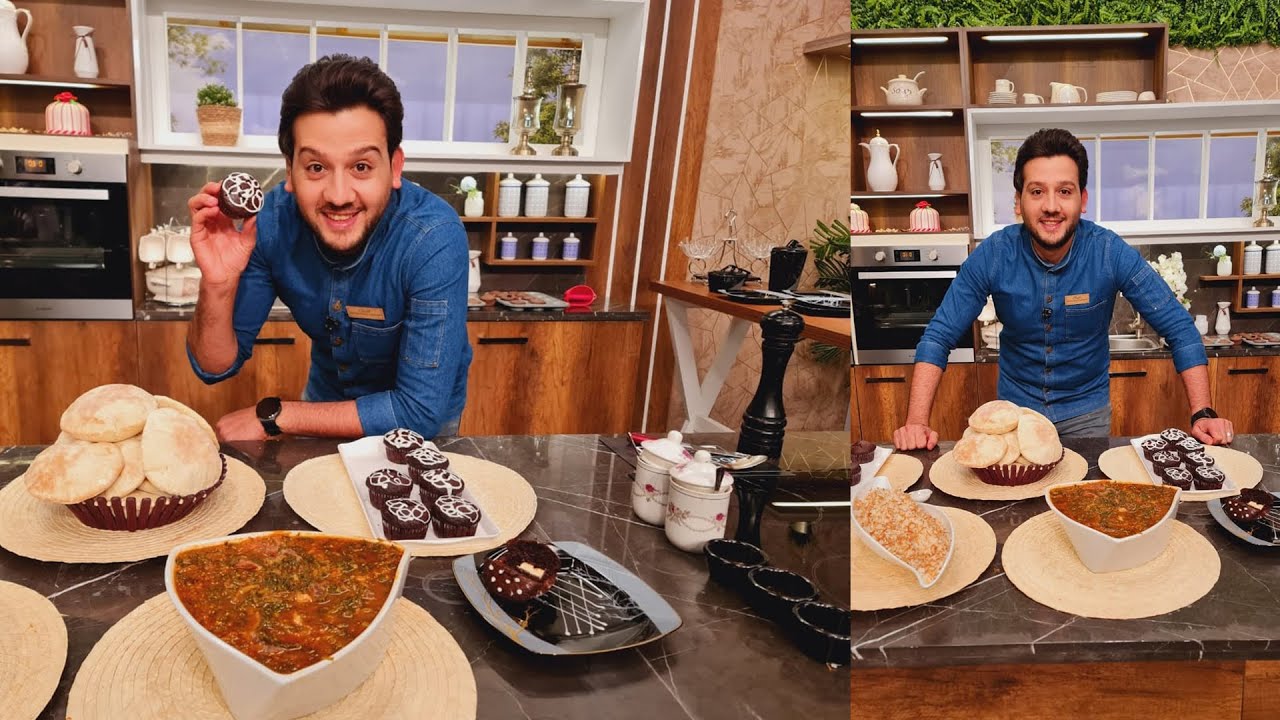 المطعم مع الشيف محمد حامد | طريقة عمل سبانخ باللحمة - أرز بالشعيرية - خبز الشبت - كب كيك محشي