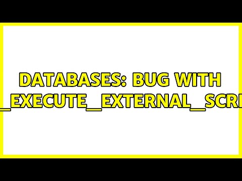 Databases: Bug with sp_execute_external_script (2 Solutions!!)