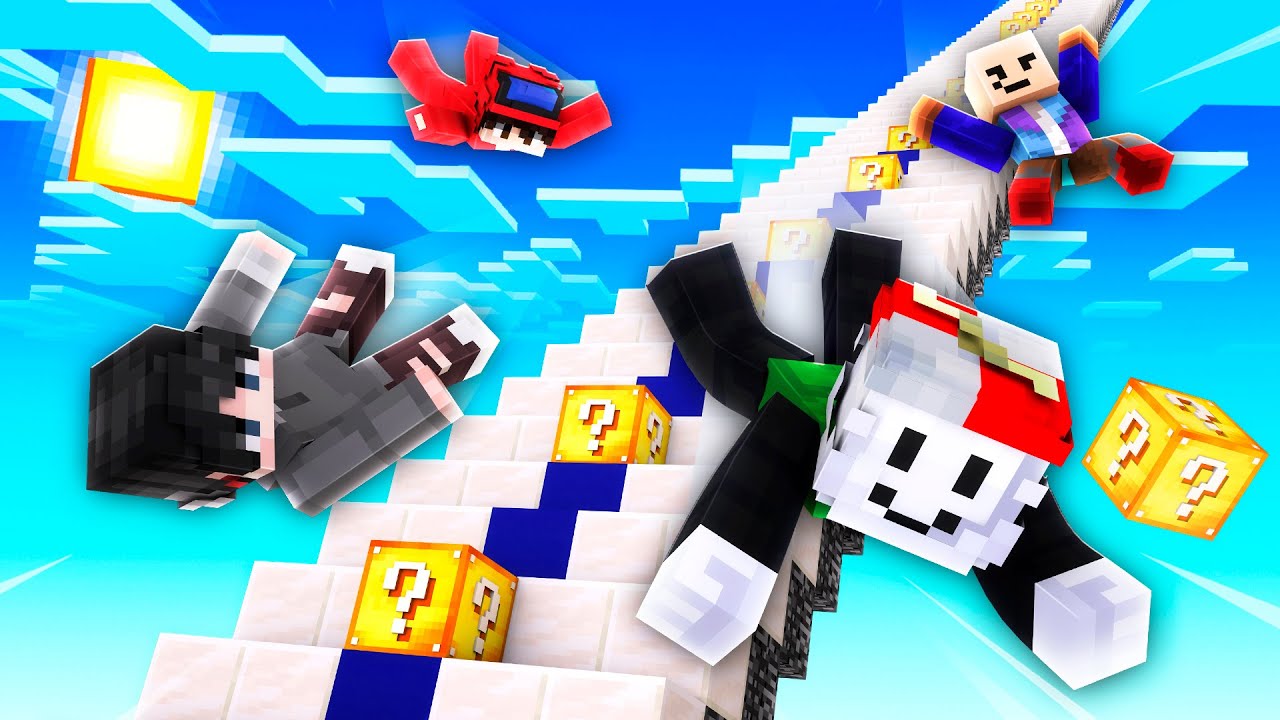 Carreras De Lucky Block Pero En Escaleras / Lucky Blocks Con Amigos