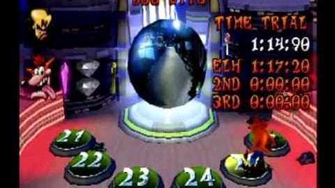 Crash Bandicoot: Warped - LVL25 Big Lite Glitch