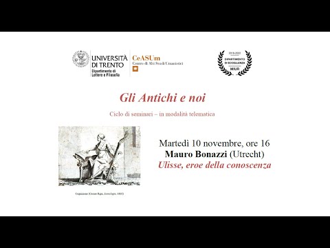 Ulisse, eroe della conoscenza | Mauro Bonazzi (Milano/Utrecht)