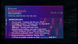 Ambassador Town Hall Meeting #48 | May 16th, 2023 | SingularityNet