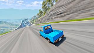 Full Throttle INSANE Long Downhill lane ! | BeamNG.drive Epic Crashes & Speed Test #130 screenshot 5