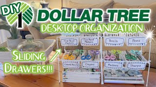 *SLIDING DRAWER* Desktop Organizer!!! | Drawers Move | Dollar Tree DIY!