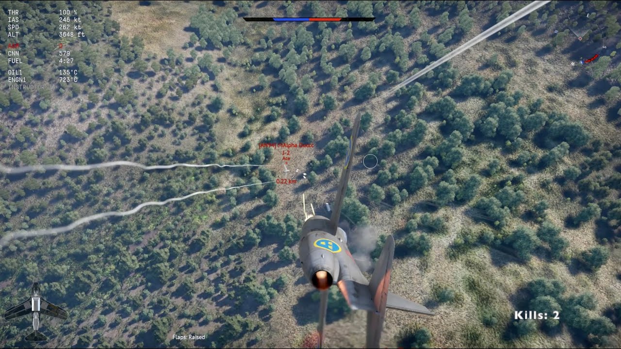 War Thunder, J29D survive fur-ball and got 3 kills.