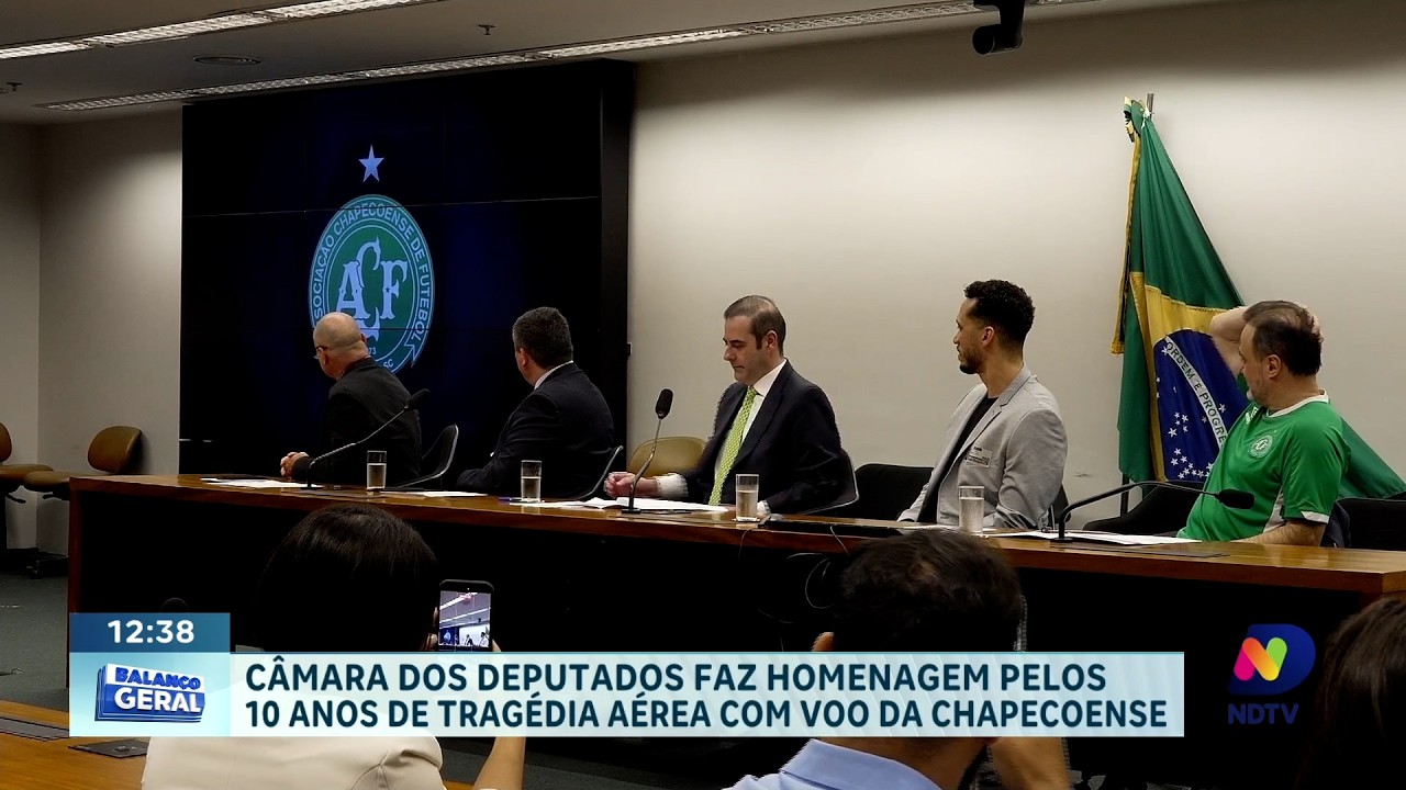 Câmara dos Deputados presta tributo à Chapecoense após 10 anos