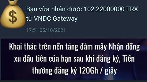 Mining Web Đào Coin Thụ Động, Rút Thành Công 100 TRX Về Ví VNDC | Kiếm Tiền Online 4.0
