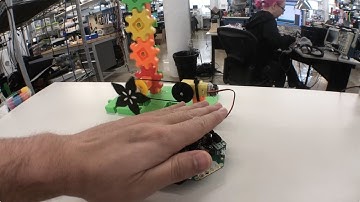 Light sensor "theramin" motor control @adafruit with CRICKIT #CRICKIT