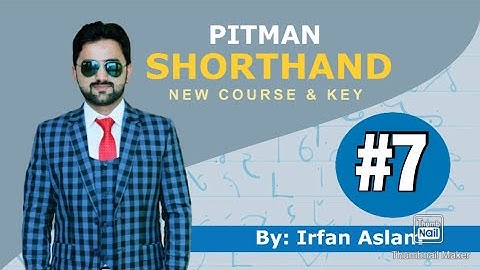 Lecture#7 |Chapter-II| Pitman Shorthand New Course and Key by Irfan Aslam
