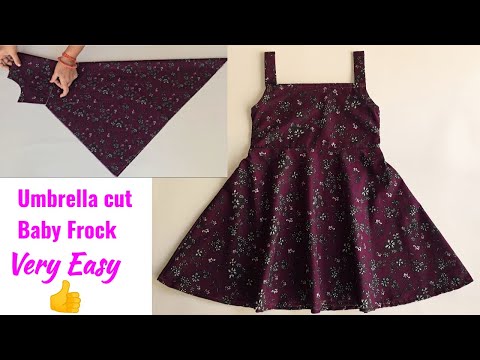Very Easy Umbrella cut Baby Frock cutting and stitching  | Baby Frock cutting and stitching