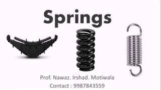 Machine Design - Design of Springs - Basics