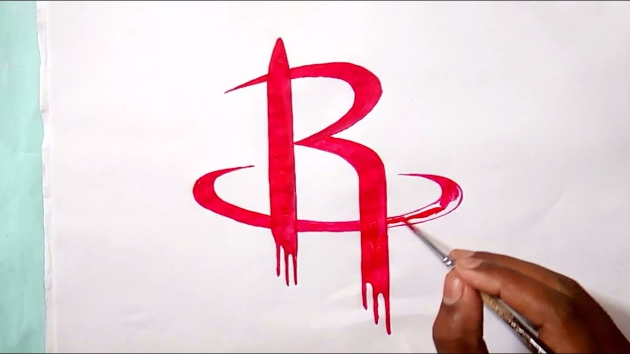 how to draw houston rockets logo 
