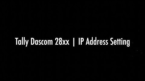 Tally Dascom 28xx Change IP Address