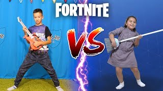 Давид и Аминка ХОТЯТ Узнать КТО КРУЧЕ! Артур и Аминка Витаминка ПРИДУМАЛИ Fortnite Dance Challenge !