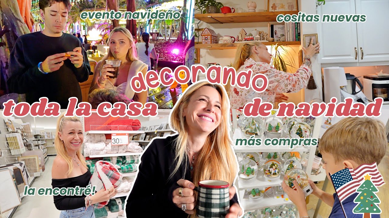 🇺🇸 Vlogmas🎄DECORANDO mi casa para NAVIDAD y más compras navideñas en HomeGoods y Target 🎅🏻