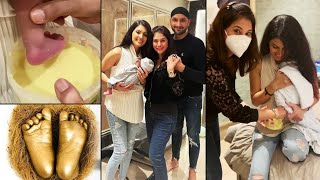 Harbhajan Singh and Geeta Basra get son Jovan Veer Singhs Feet Casting Frame ?