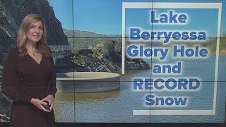 Water levels rise near Lake Berryessa Glory Hole and record snowfall for a Sierra ski resort