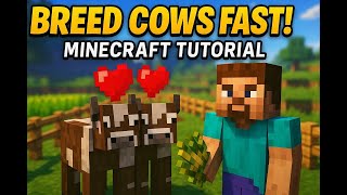 How to Breed Cows in Minecraft FAST! (Easy Cow Farm Guide)