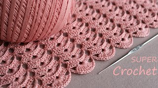 Просто супер УЗОР крючком!!!  Легкое вязание для начинающих SUPER EASY Beautiful Pattern Crochet