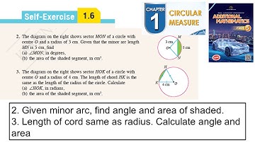 Circular measure self-exercise 1.6 Q2 Q3 sukatan membulat latihan kendiri 1.6 form 5 add maths kssm