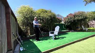 PITCH SHOT!!! Higher ball flight, lands softer and rolls out less. SPEED THROUGH the BOTTOM