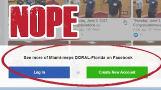 Remove Facebook login popup without an account