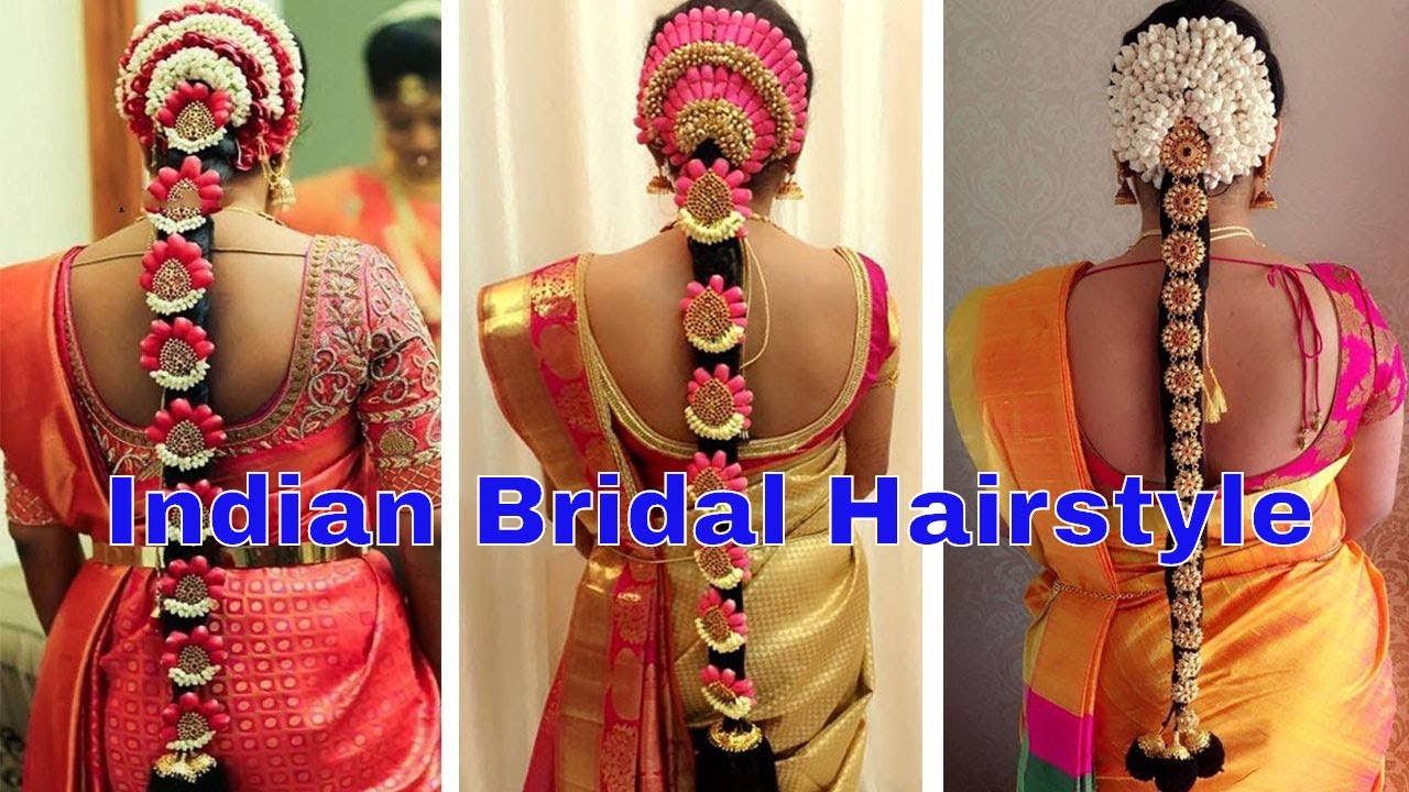 Real bridal hairstyle step by stepsouth indian bridal hairstyleeasy wedding  hairstylereception  YouTube