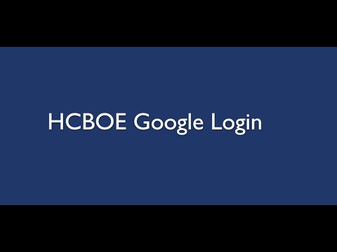 HCBOE Google Login