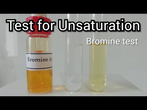 असंतृप्ति के लिए टेस्ट | ब्रोमीन टेस्ट