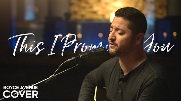 This I Promise You Acoustic version - Acoustic performance video thumbnail
