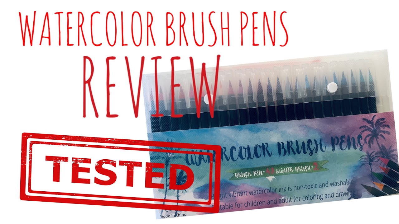 Watercolor Brush Pens REVIEW Aliexpress Finds TEST WITH ME 💅 YouTube