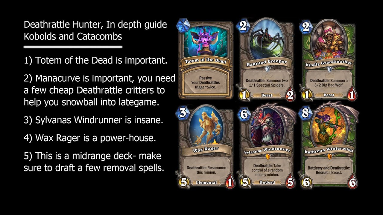 Hunter, deathrattle build, in depth guide for Kobolds and Catacombs