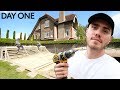 BUILDING MY GARDEN MINI RAMP | DAY 1