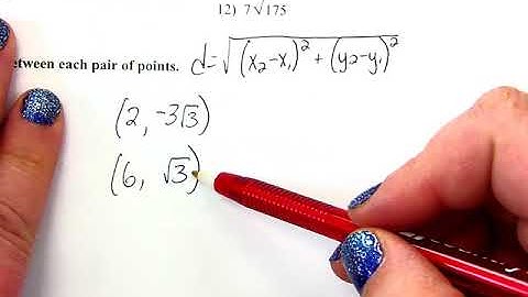 Using Distance Formula with Radicals   Trig
