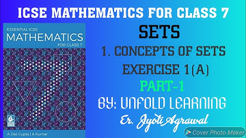 ICSE Mathematics for Class 7|Solutions| A Das Gupta | Sets |1- Concepts of sets| Exercise 1A |Q.1- 5