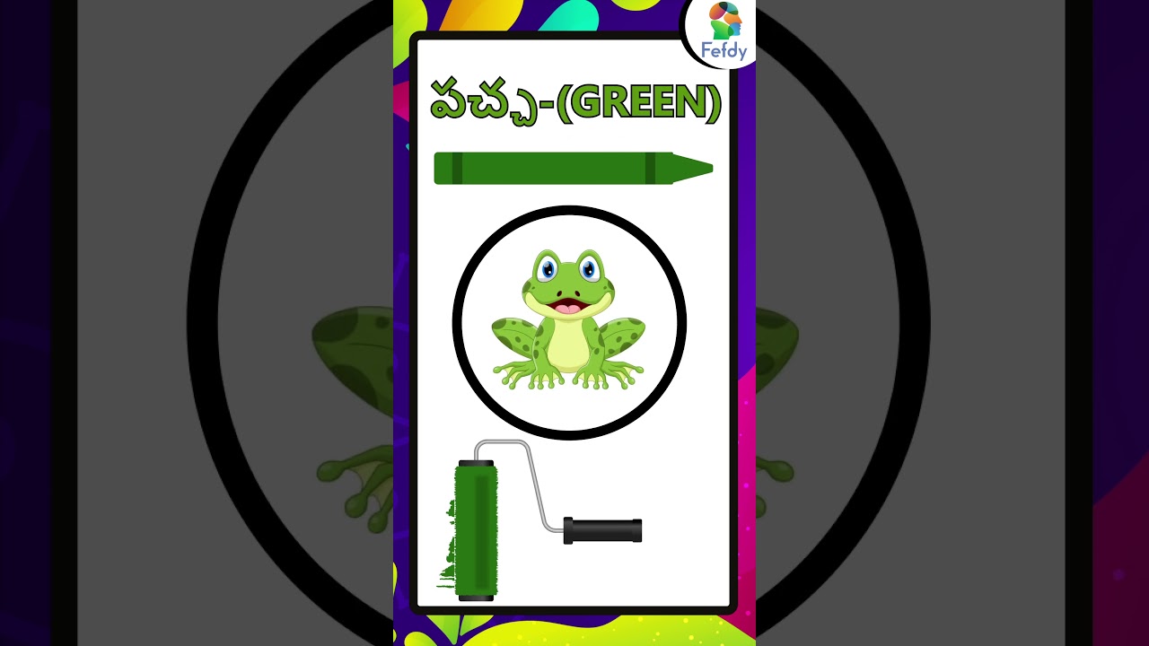 Colours Name in Telugu | Kids Learning | 