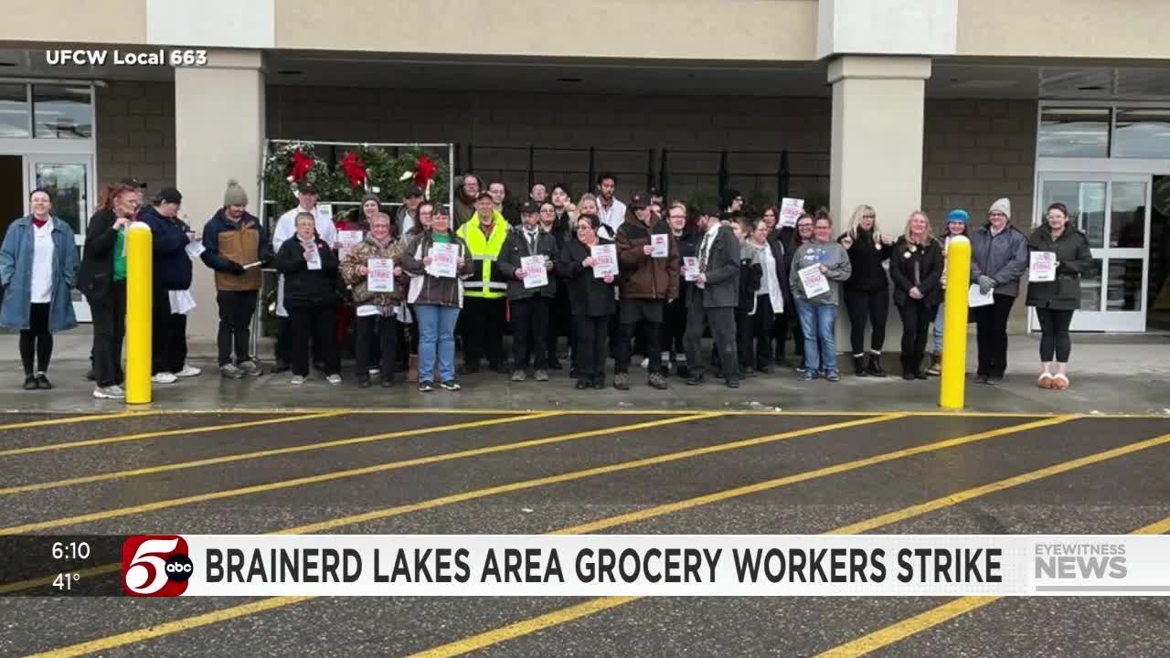 Hundreds of Brainerd Lakes grocery workers on strike through Christmas