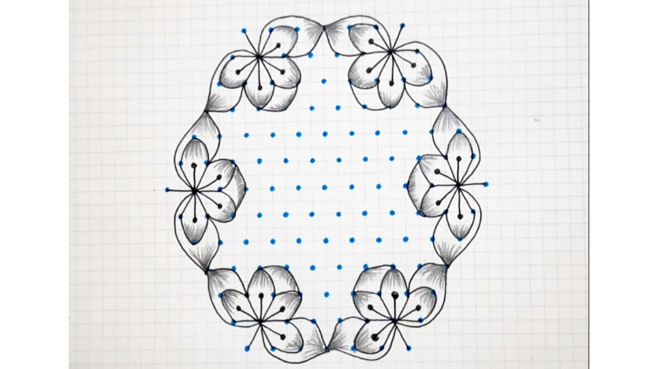 Beautiful rangoli design for Sankranti 