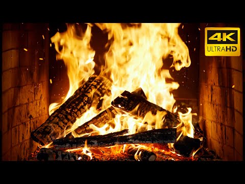 FIREPLACE THAT WILL MELT YOUR STRESS AWAY With COZY HEARTH CRACKLES And DIM EMBER FIRE For SLEEP