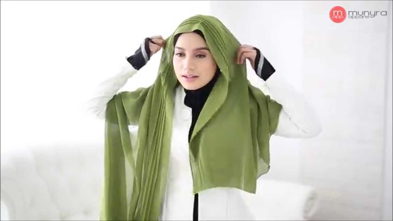 Cara pakai shawl pleated