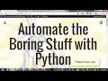 Lesson 9   Python Programming Automate the Boring Stuff with Python WB4hJJkfhLU
