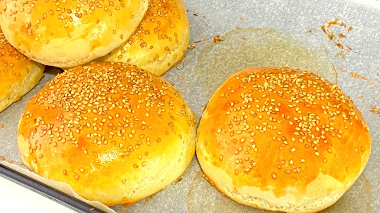 DELICIEUX PAINS BURGER MAISON SANS ROBOT MOELLEUX AVEC UNE MIE BIEN AÉRÉE RECETTE FACILE / INRATABLE